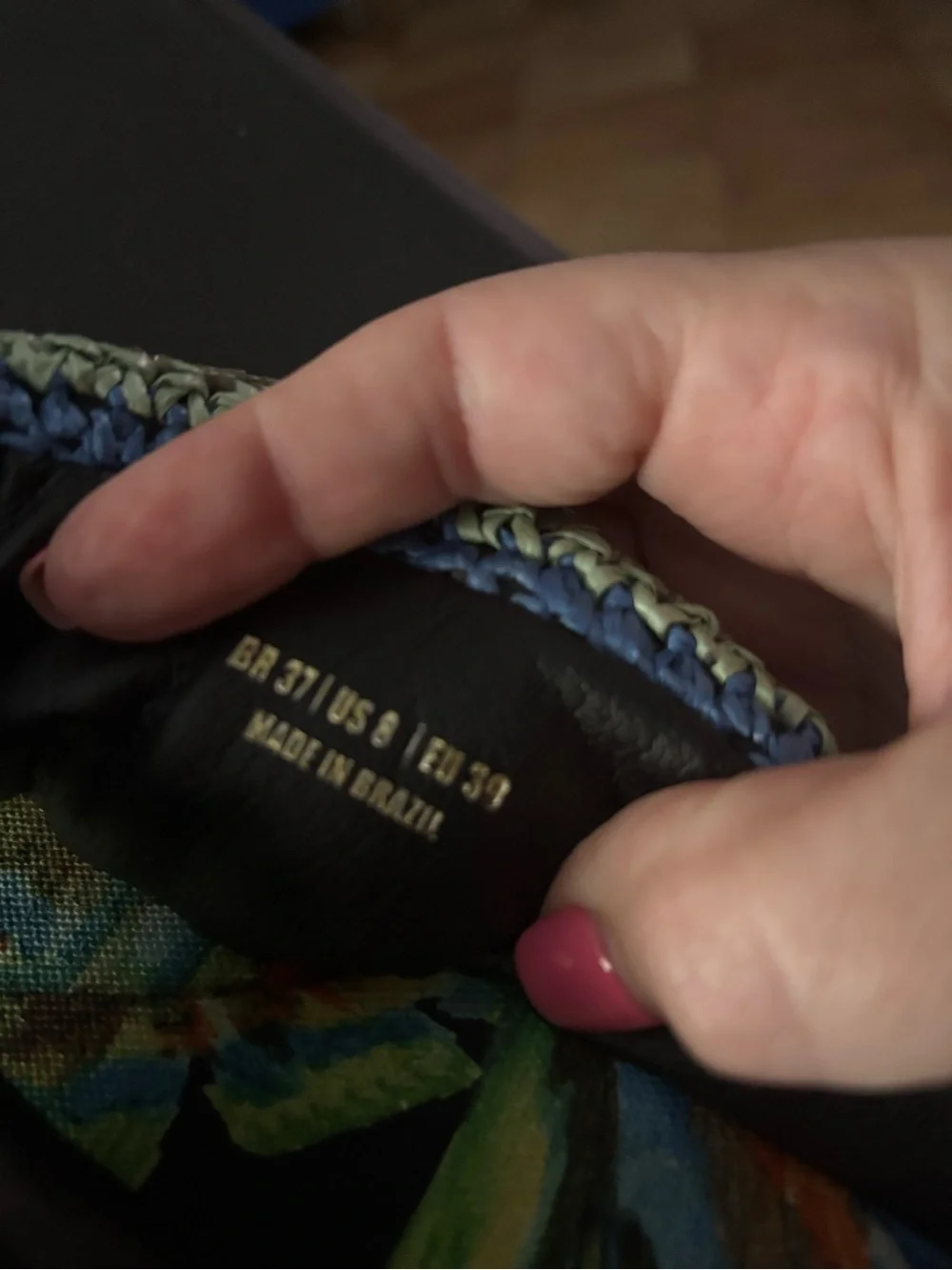 Farm Rio Colorful Crochet-Style Flip Flop Sandals - Picture 4 of 5